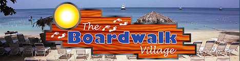 Go to The Boardwalk Village - Rooms, Shops, Lobster Tail Restaurant, and Beach, Norman Manley Boulevard, Negril, Jamaica Go to The Boardwalk Village Web Site - Rooms, Shops, Lobster Tail Restaurant, and Beach, Norman Manley Boulevard, Negril, Jamaica