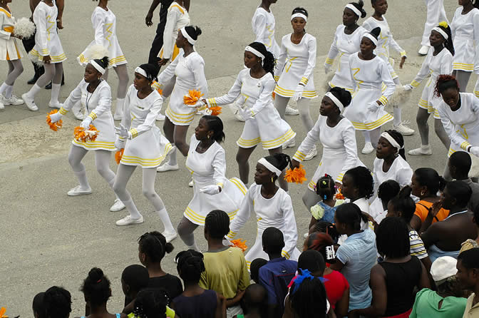 Grand Gala Parade @ Lucea - Portmore Pace Setters Marching Band - Hanover Homecoming Celebrations Photographs - Negril Travel Guide, Negril Jamaica WI - http://www.negriltravelguide.com - info@negriltravelguide.com...!