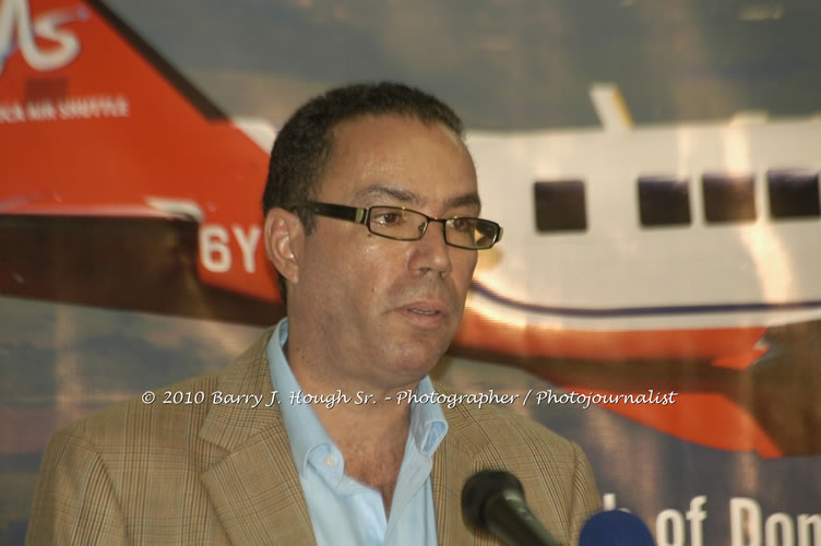 Jamaica Air Shuttle Launch @ MBJ Airports Limited, Wednesday, January 20, 2010, Sangster International Airport, Montego Bay, St. James, Jamaica W.I. - Photographs by Net2Market.com - Barry J. Hough Sr, Photographer/Photojournalist - The Negril Travel Guide - Negril's and Jamaica's Number One Concert Photography Web Site with over 40,000 Jamaican Concert photographs Published -  Negril Travel Guide, Negril Jamaica WI - http://www.negriltravelguide.com - info@negriltravelguide.com...!