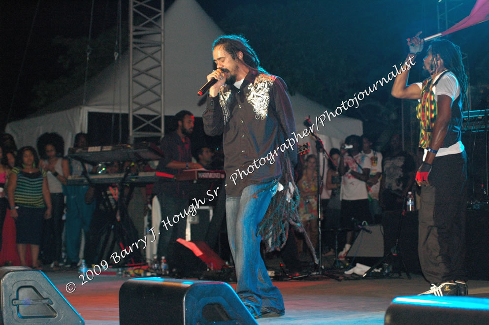 Damian 'Jr. Gong' Marley & NAS @ Reggae Sumfest 2009 - International Night 2 - Reggae Sumfest 2009,Catherine Hall, Montego Bay, St. James, Jamaica W.I. - Saturday, July 25, 2009 - Reggae Sumfest 2009, July 19 - 25, 2009 - Photographs by Net2Market.com - Barry J. Hough Sr. Photojournalist/Photograper - Photographs taken with a Nikon D70, D100, or D300 - Negril Travel Guide, Negril Jamaica WI - http://www.negriltravelguide.com - info@negriltravelguide.com...!