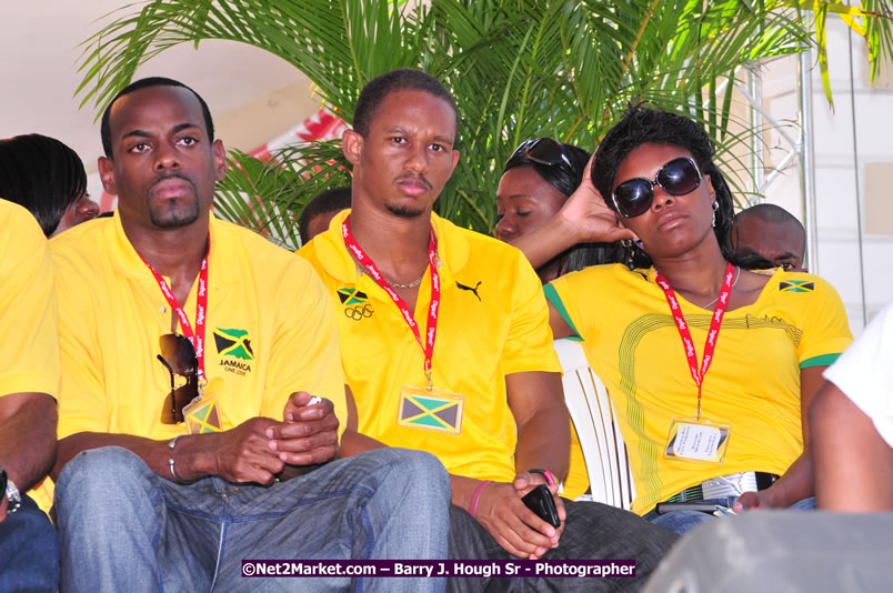 The City of Montego Bay Welcomes Our 2008 Olympians - Western Motorcade - Civic Ceremony - A Salute To Our Beijing Heros - Sam Sharpe Square, Montego Bay, Jamaica - Tuesday, October 7, 2008 - Photographs by Net2Market.com - Barry J. Hough Sr. Photojournalist/Photograper - Photographs taken with a Nikon D300 - Negril Travel Guide, Negril Jamaica WI - http://www.negriltravelguide.com - info@negriltravelguide.com...!