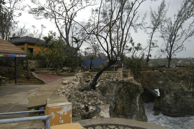 W orld Famous - Rick's Cafe - Negril's West End Cliffs - After Ivan - Negril Travel Guide, Negril Jamaica WI - http://www.negriltravelguide.com - info@negriltravelguide.com...!